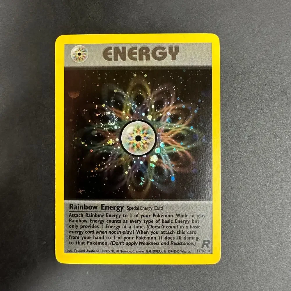 Pokemon TCG Rainbow Energy 17/82 Team Rocket Holo Rare NM/LP SWIRL